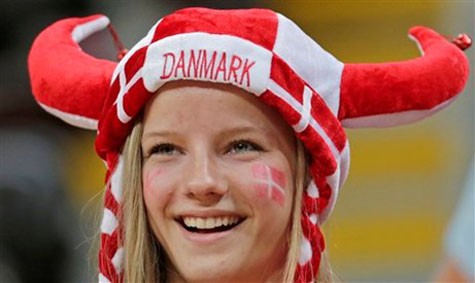 Một fan nữ trung thành của đất nước Đan Mạch.